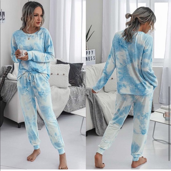 Blue Tie Dye Lounge Set - Picture 4 of 4